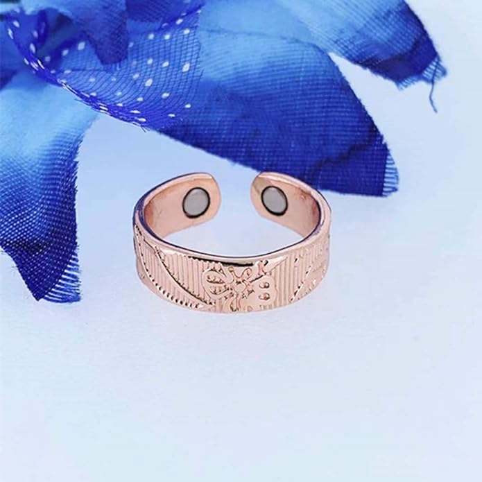 LONGRN-Magnetic Copper Ring adjustable size for Arthritis for Women