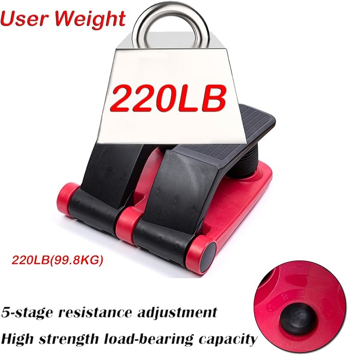INTBUYING Mini Twist Stepper for Exercise Workout at Home with Resistance Bands Quiet Step Machine Portable with LCD Monitor and Non-Slip Pedals for Gym Home
