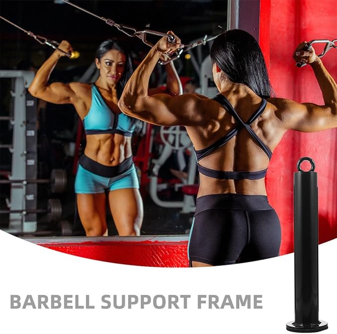 VICASKY 2pcs Weight Plate Rack Barbell Bracket Fitness Equipment Attachment Load Tray for Cable Pulley Machine 48mm Diameter 320mm Length Strength Training