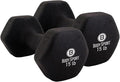 Body Sport Neoprene Dumbbell Weight - Latex-Free, Strength Training Equipment for Home Fitness & Gym Workouts