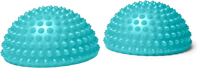 OPTP Lo Rox Domes (Pair) - Textured Balance Pods - Stability and Balance Training Equipment - Sensory and Self-Massage Tools - by Lauren Roxburgh