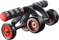 Automatic Rebound Four-wheel Ab Roller Wheel with Knee Mat, Silent Fitness Exercise Device for Core Workout and Abdominal Toning at Home