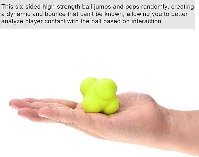 PATIKIL Bounce Reaction Balls, Coordination Ball Agility & Speed Reflex Training Game Sports Ball TPR High Difficulty for Baseball Soccer Softball Basketball