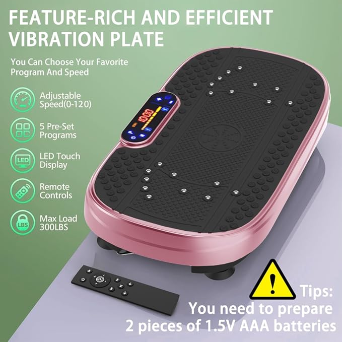 Vibration Plate, Exercise Machine,Full Body Shaker Workout Fitness Platform Home Vibration Plate