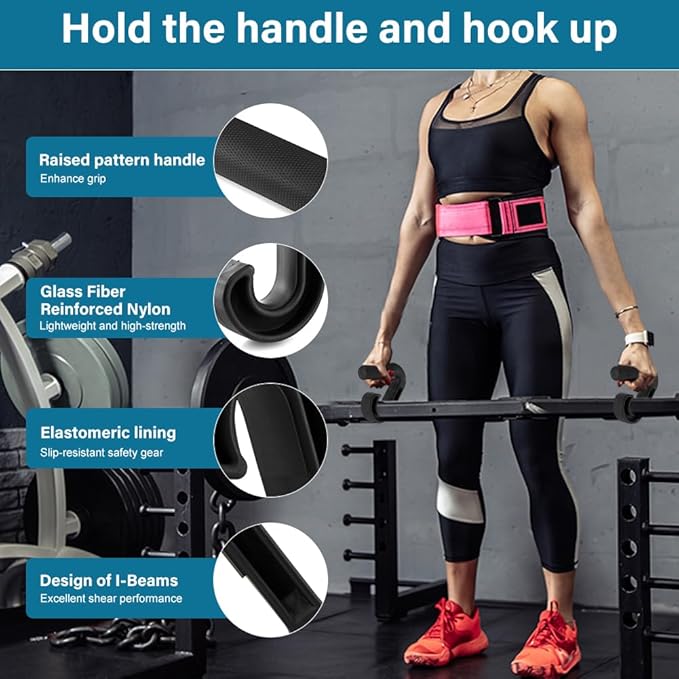 Neutral Grip Handle Attachment for Pull-up Bars, 1 Pair Portable Hooks for Barbell Row Deadlift Resistant Bands for Home Gym Fitness Enthusiasts, Fitness Equipment