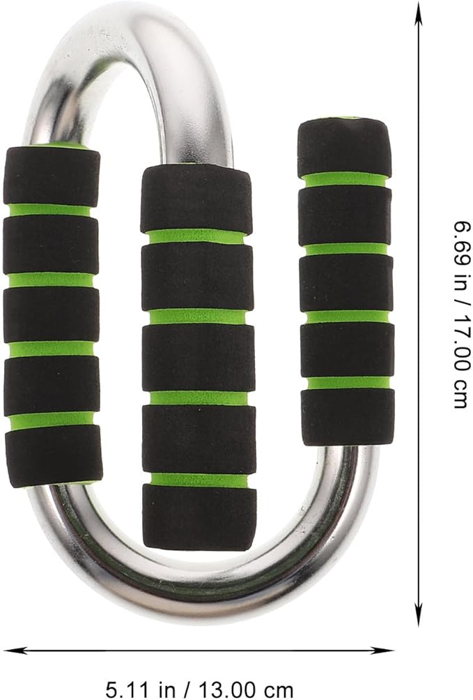 BESPORTBLE Push-up Bar and S-shaped Metal Stand for Home Fitness, Arm Strength Training Tool with Non-slip Grip, Portable Push-up Stand for Men and Women Workout Random Color