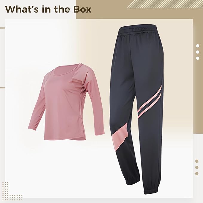 Black Pilates Set For Women, 2-Piece Color Block High Waist Outfit, Xxl Size, Breathable Fabric