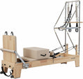 Pilates Reformer Machine, Quick-Assembly Studio Grade Pilates Equipment for Gym and Home, Oak Wood Pilates Reformer with Reformer Accessories