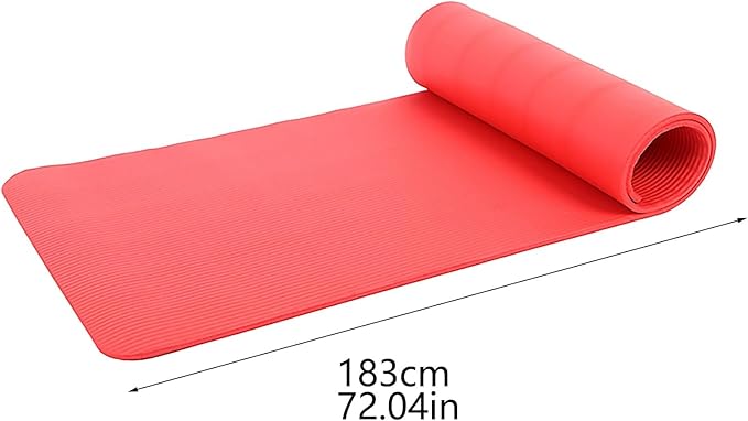 Yoga Mat Thick 1/5" Thick Non Slip Anti-Tear High Density Exercise Mat with Carrying Strap Large Yoga Mat for Floor, Gym, Fitness, Pilates, Stretching, Home Yoga, Workouts