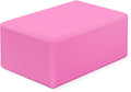1 Pack Large Foam Yoga Blocks 9x6x4 Inches, Sturdy Pilates Block, Workout Block, Non Slip Surface Yoga Brick for Pilates Meditation, Stretching and Toning, Pink