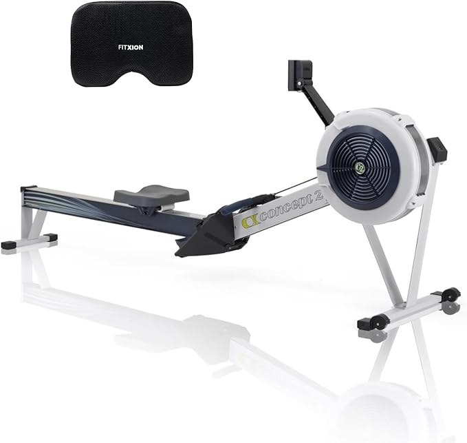 Concept2 RowErg Indoor Rowing Machine - PM5 Monitor, Device Holder, Adjustable Air Resistance, Easy Storage with FitXion Seat Cushion