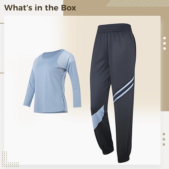 Black Two-Piece Pilates Set For Women, Xxl Size, High Waist Design With Color Block Detail, Breathable Material For Fitness