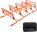 5Pcs Agility Training Hurdles Agility Speed Training Equipment Adjustable Height for Soccer Outdoor Sports Foot Exercise, Orange