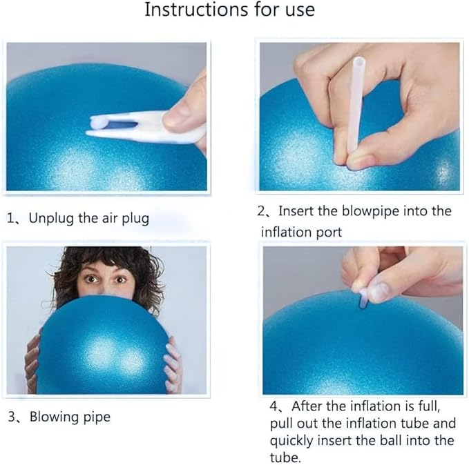 Small Pilates Ball 9 Inch Small Exercise Ball Mini Workout Yoga Balls for Gym Yoga, Core Training, Fitness, Workout, Stability, Improves Balance