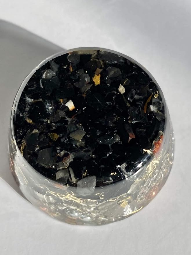 Onyx Orgone Generator Energy Accumulator 528Hz/7.83Hz/Advance Harmonics Many Beautiful Ingredients and Colors!! (Onyx)