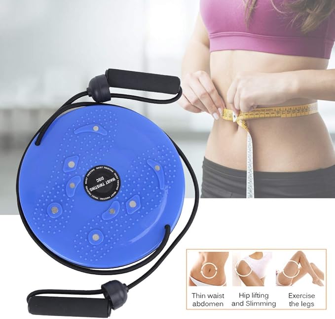 Twisting Disc Board, 25cm Waist Trainer for Fitness & Slimming, Exercise Twist Board with Pull Rope for Aerobic Workouts