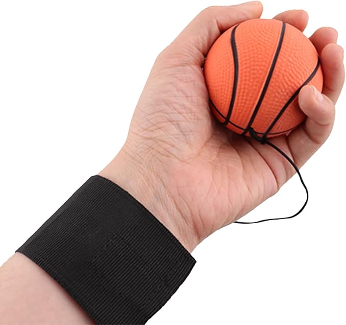 Shakven Wrist Return Ball Rubber Sport Ball with Wrist Strap and String | Rebound Ball Sports Bouncy Ball,Wrist Rebound Toy Elastic String Ball Wrist Toy for Teens Adults Wrist Exercise