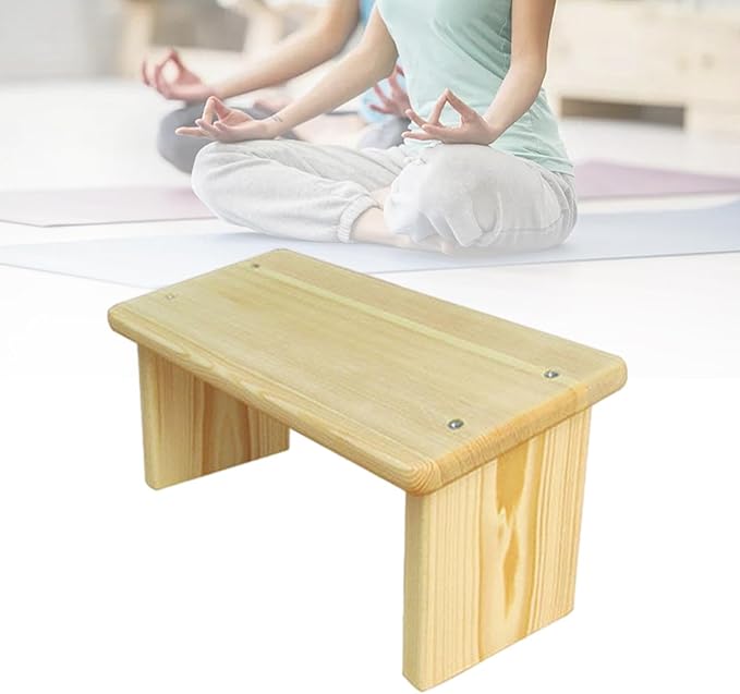 Meditation Bench, Wooden Kneeling Stool, Bench for Deeper & Longer Meditation