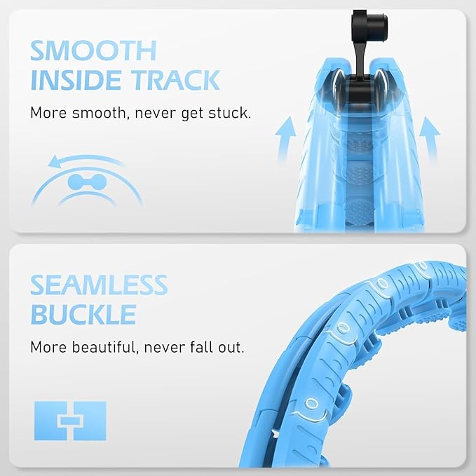 Weighted Hula Circle with 24/26 Links(51-56 Inch) for Adults Weight Loss, Infinity Fitness Hoop Plus Size, for Women Smart Exercise Equipment