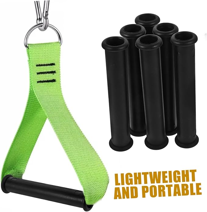 20Pcs Ergonomic Resistance Band Handles for Gym Equipment Heavy Duty Cable Handle Attachments Non-Slip Grip for Strength Training Workouts for Daily Use