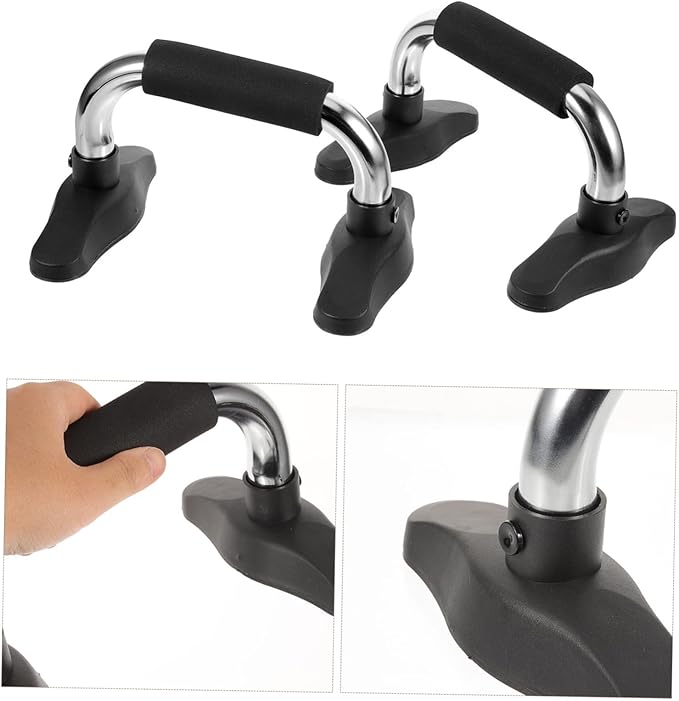 HEMOTON 1Pair Push Up Handles Non Slip Grip Press Up Stand for Home Fitness Workout Equipment Strength Training Accessory for Arm and Chest Exercise