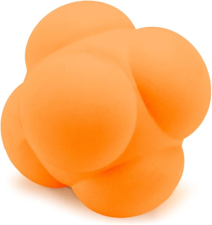 Orange Rubber Baseball Practice Reaction Ball - 2.75 Inch Size!