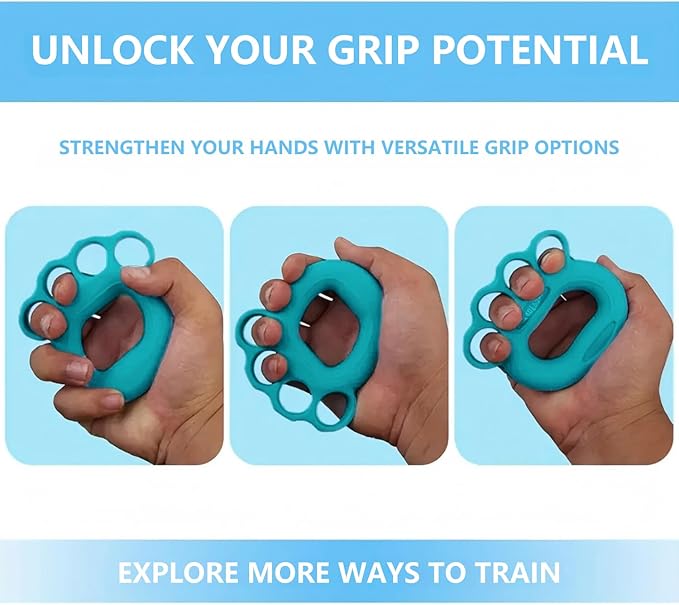 Grip Strength Trainer with Four Ring, Hand Strengthening Devices 3-Pieces for Rehabilitation Training, Stress Relief, Forearm Strengthene for Men & Women