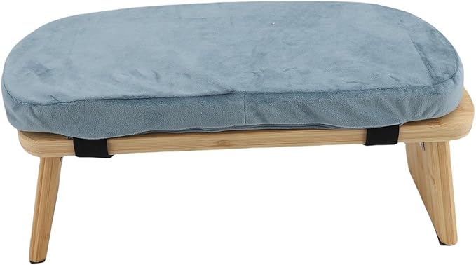 Meditation Bench, Folding Kneeling Meditation Stool, Removable Cushion Stool with Magnetic Locking Hinges, Ideal for Indoor & Outdoor Yoga & Prayer (Light Blue)