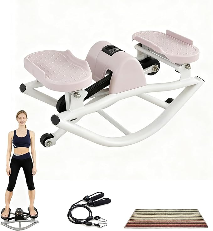 Rocker Step Side to Side, Rock Stepper, Portable Compact Lateral Rocking Fitness Stepper, for Legs, Glutes, Abs, Fitness Equipment for Home, Apartment,and Dormitory