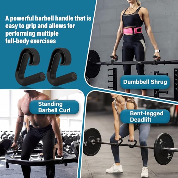 Neutral Grip Handle Attachment for Pull-up Bars, 1 Pair Portable Hooks for Barbell Row Deadlift Resistant Bands for Home Gym Fitness Enthusiasts, Fitness Equipment
