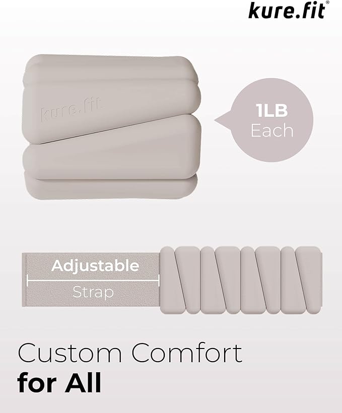 Pilates Weight | Wrist & Ankle Weights for Women | Weighted Bangles | 1LB/ 2LB Each (Set of 2)