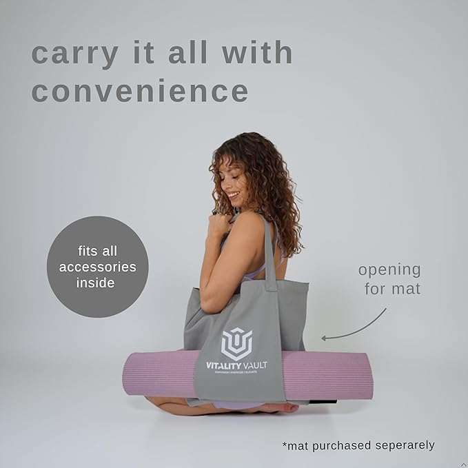 Pilates Pro Power Pack - Workout Essentials - 2.2lb Hand Weights, 2.2lb Ankle Weights/Wrist Weights, Resistance bands, Pilates Ball, Canvas Tote Bag - For Beginners or Advanced - Home or Gym/Studio Use.