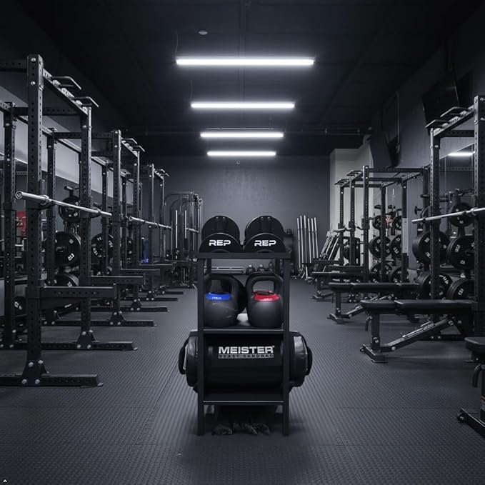 Commercial Heavy Duty Adjustable Dumbbell Stand & Kettlebell Stand, Adjustable Dumbbell Weight Rack, Kettlebell Storage Rack, Weight Rack for Garage/Home Gym/Commercial with Non-Slip Base, Anti-Tip Safety & Space-Saving Design, Weight Capacity 500/600/...