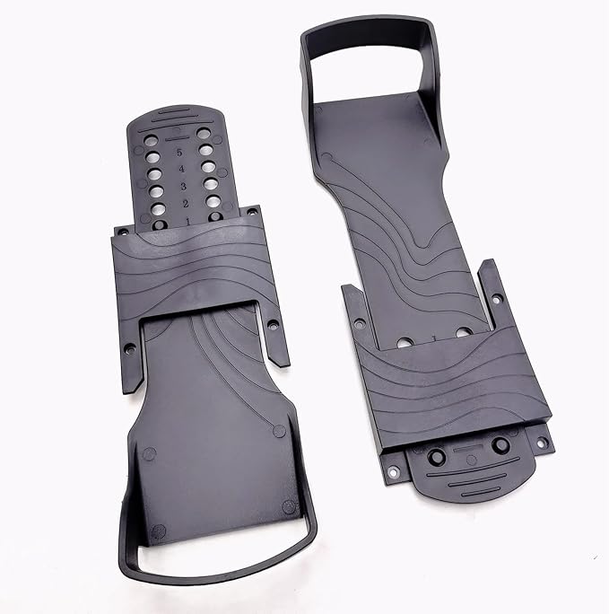 Generic Rowing Machine Pedals, Replacement Foot Pedals Fitness Equipment Accessories for Workout, Black, 35cmx10cm