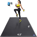 MRO Extra Large Exercise Mat For Home Gym, 8'x4.5'/7'x4.5'/6'x4.5'(7mm) Workout Mats for Gym Flooring, Non-Slip, Extra Thick Durable Cardio Mat, Ideal for Plyo, Weights, MMA, Jump Rope -Shoe Friendly