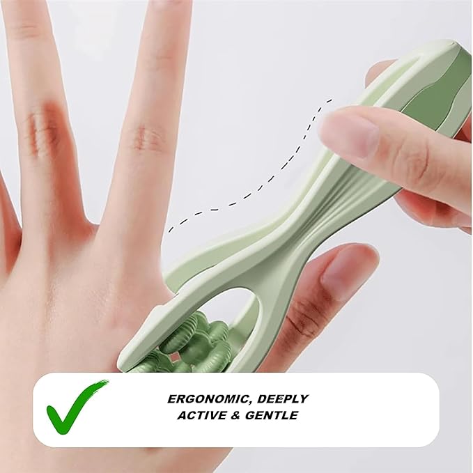 2pcs Finger Massager for Arthritis Finger Arthritis Pain Relief Manual Massage Tools Hand Massage Roller Thumb Massager for Woman Mothers Day Gift Palm Foot Acupressure Tool Green
