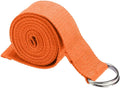 Cotton Exercise Yoga stretch Strap - Sturdy Flexibility Tensile Belt Adjustable Metal D-Ring Buckle, Hold Poses for Daily Stretching, Pilates, General Fitness, and Physical Therapy