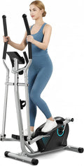 Dripex Elliptical Exercise Machine, Hyper-Quiet Magnetic Elliptical Machine for Home, 8-Level Resistance Elliptical Training Machines with 6KG Flywheel, Pulse Sensor & LCD Monitor