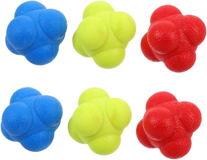 Agility Training Ball Set 6pcs Reaction Sports Coordination Reflex Training for Hockey Wrestling Fitness Boys and Girls Adults