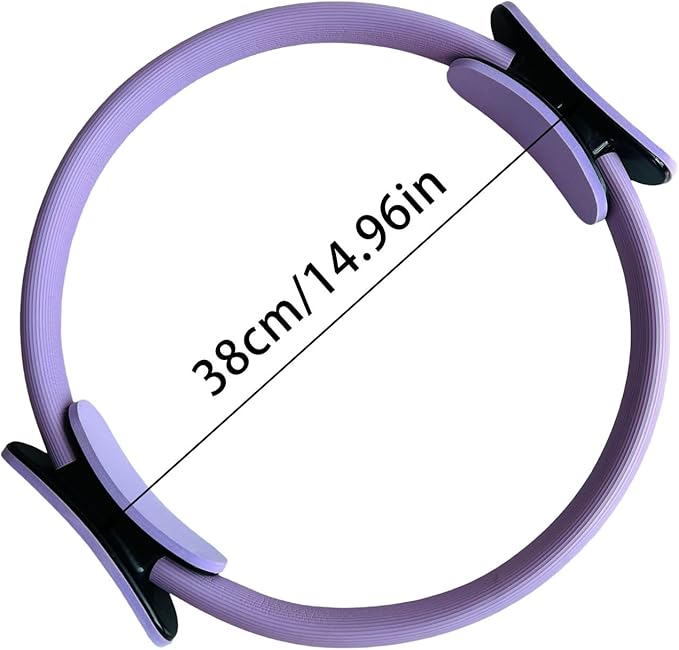 Pilates Ring, Flexible Ring Fitness 14" Yoga Rings Magic Circle with Dual Padded Handles, Fitness Circle for Toning Arms, Thighs/Legs & Core Home Exercise Equipment