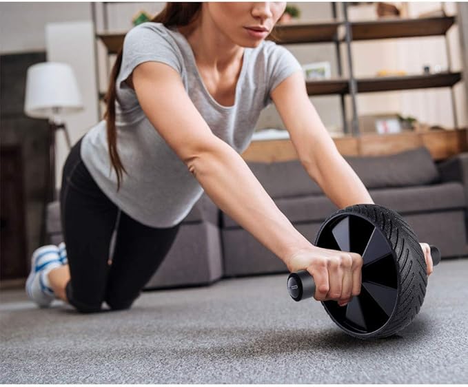HolaHatha Ab Roller Wheel, Fitness Roller with Handles for Core Building, Workout Equipment for Toning and Abdominal Strengthening