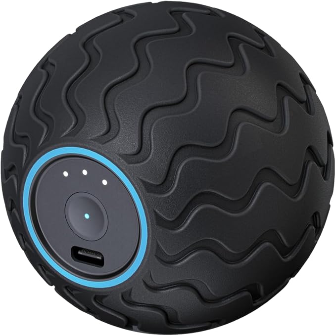 Therabody WaveSolo - Handheld Bluetooth Enabled Massage Device, Ultra Portable Vibration Therapy Ball w/QuietRoll Technology & 3 Customizable Vibration Frequencies