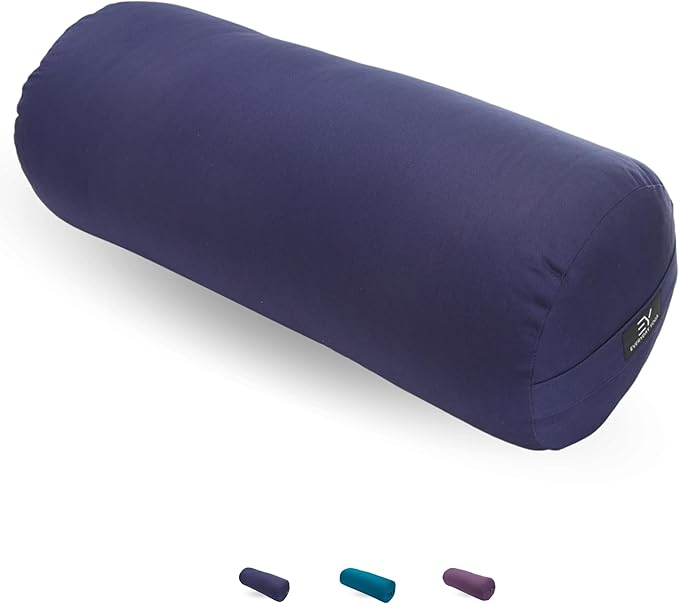 Everyday Yoga Premium Bolster, Soft & Supportive Meditation Pillow with Carry Handle, Lightweight Cushion for Restorative Yoga & Relaxation (Multi-Color)