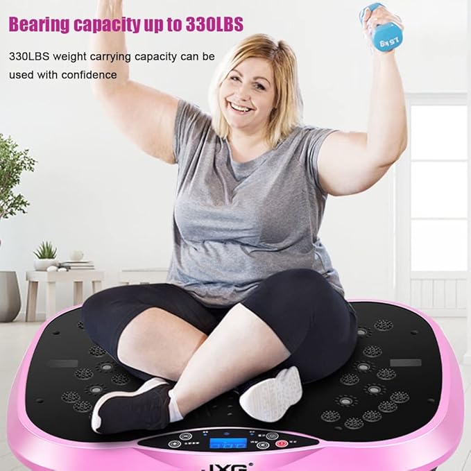 Vibration Platform with Resistance Exercise Band - Vibrating Shaker Power Machine - Equipment for Whole Body Home Fitness - PulsatingTraining