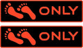 Naked Feet Only Step Pads Non-Slip EVA Foam Step Pad for Boat Gunwales & Ladders, 6mm Brushed Marine Grade Anti-Skid Adhesive Pads (Pair) SeaDek Technology - Black/Orange