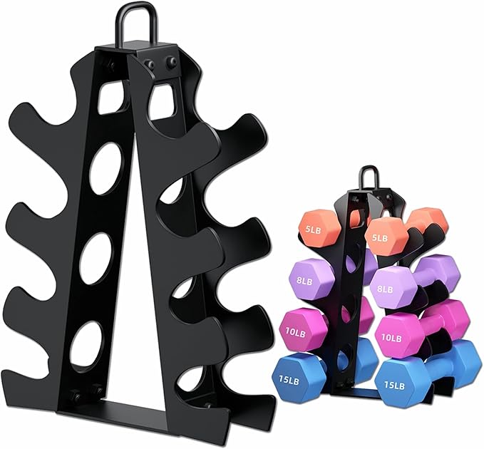 Weight Rack for Dumbbells,A-Frame Dumbbell Rack Stand Only, Alloy Steel Dumbbells Storage Rack with Handle for Home Gyms Workout (Dumbbells not include)
