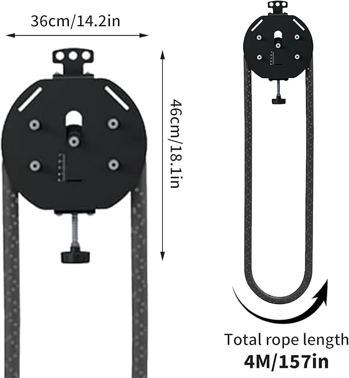 Endless Rope Machine for Home Gym - Adjustable Tricep Rope Attachment, 150kg Load Capacity, Max 30kg Resistance, Full Body Workout, Strength & Cardio Training Equipment