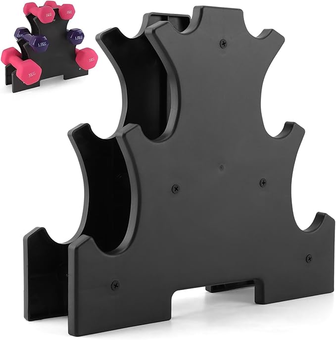  Weight Rack for Dumbbells, Dumbbell Rack Stand Only, Compact A-Frame Dumbbell Holder, Multilevel Weight Storage Organizer for Home Gym Workout