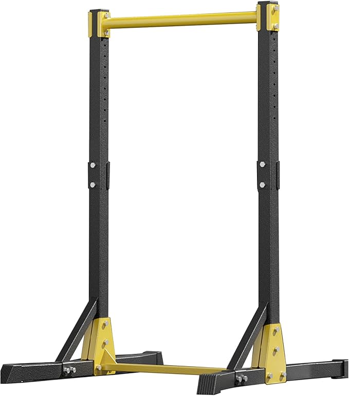 Pull Up Bar Free Standing, 800lbs Metal Pull Up Tower with 63~84inch 11 Gears Height Adjustment, Pull Up Station for Outdoor Home Gym Strength Training