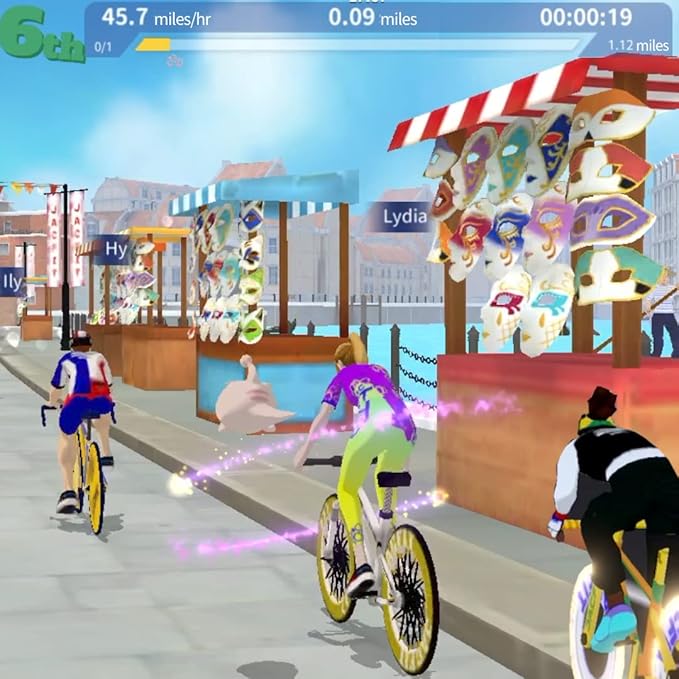 Jacfit Jbike Exercise Bike Sensor, Life Time Free App, Multiplayer Online Indoor Cycling Workout.